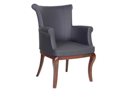 Chaise de designer grise fauteuil fauteuils rembourrés fauteuil de salle à manger de luxe